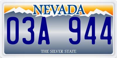 NV license plate 03A944