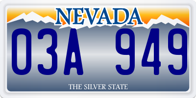 NV license plate 03A949