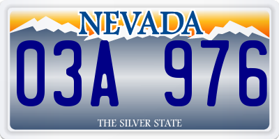 NV license plate 03A976
