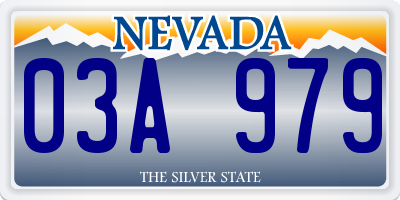 NV license plate 03A979