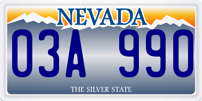 NV license plate 03A990