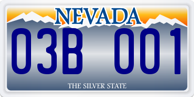 NV license plate 03B001