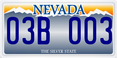 NV license plate 03B003