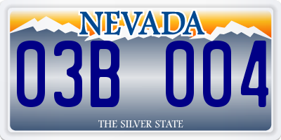 NV license plate 03B004