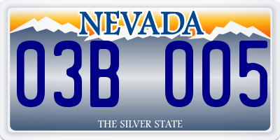 NV license plate 03B005