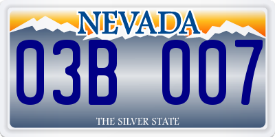NV license plate 03B007