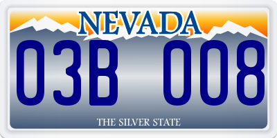 NV license plate 03B008