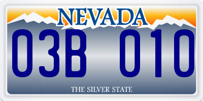 NV license plate 03B010