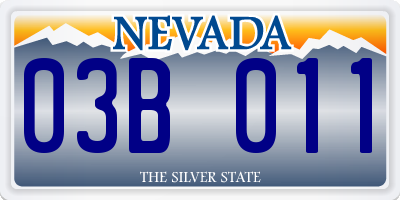 NV license plate 03B011