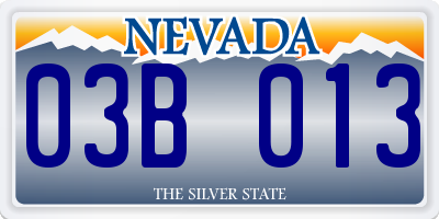 NV license plate 03B013