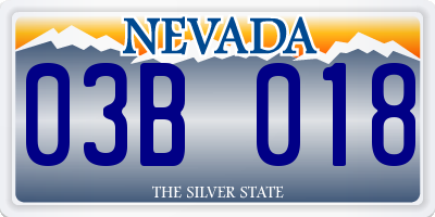 NV license plate 03B018