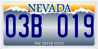 NV license plate 03B019