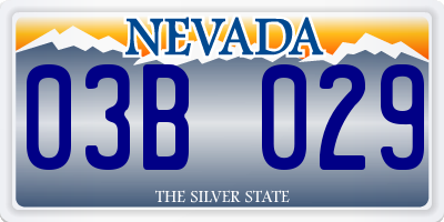 NV license plate 03B029