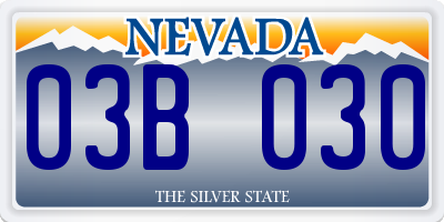 NV license plate 03B030