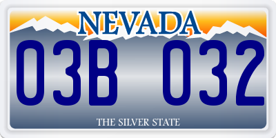 NV license plate 03B032