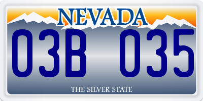 NV license plate 03B035