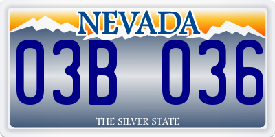 NV license plate 03B036