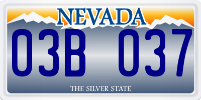 NV license plate 03B037