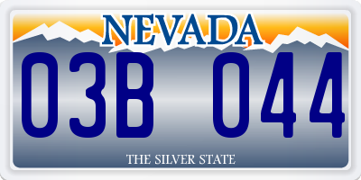 NV license plate 03B044