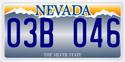 NV license plate 03B046