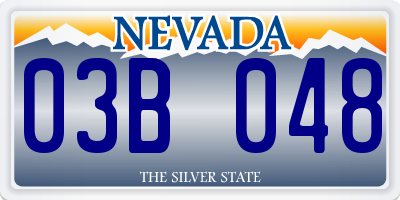 NV license plate 03B048