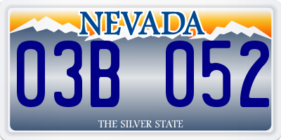 NV license plate 03B052