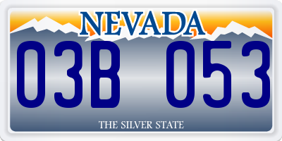 NV license plate 03B053