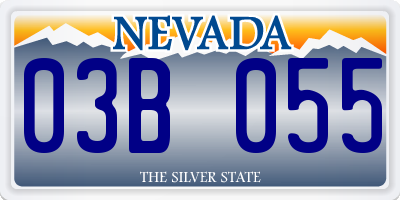 NV license plate 03B055