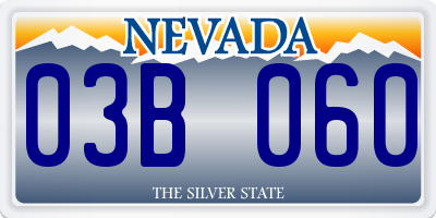 NV license plate 03B060