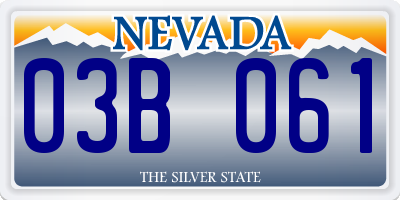 NV license plate 03B061