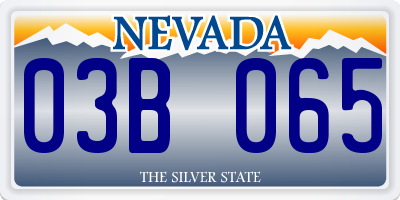 NV license plate 03B065