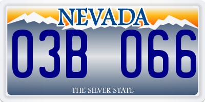 NV license plate 03B066