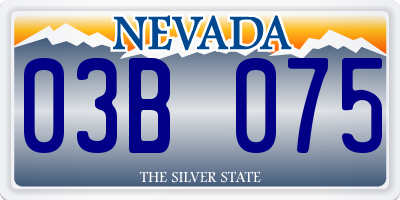 NV license plate 03B075