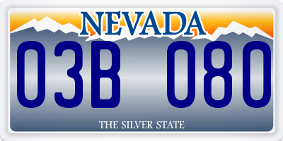 NV license plate 03B080