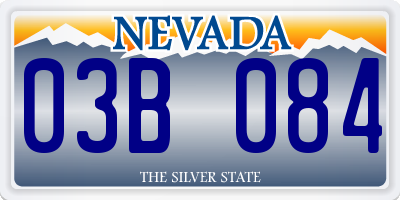 NV license plate 03B084