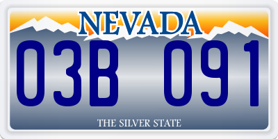 NV license plate 03B091