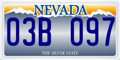 NV license plate 03B097