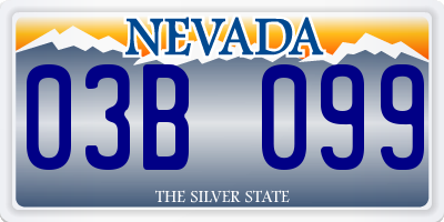 NV license plate 03B099