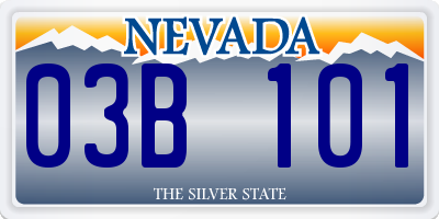 NV license plate 03B101