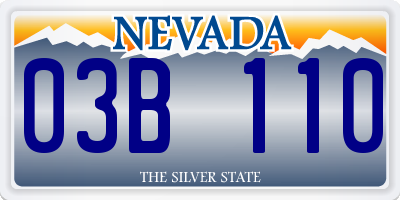 NV license plate 03B110