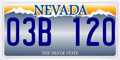 NV license plate 03B120