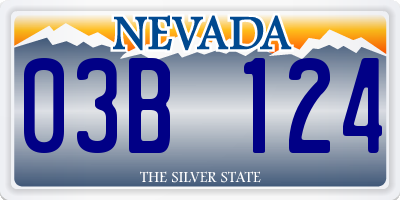 NV license plate 03B124