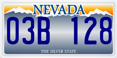 NV license plate 03B128