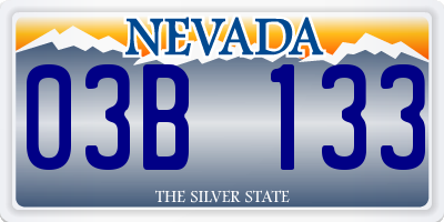 NV license plate 03B133