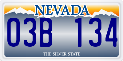 NV license plate 03B134