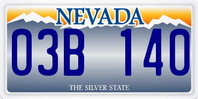 NV license plate 03B140