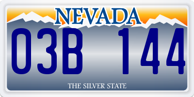 NV license plate 03B144