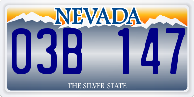 NV license plate 03B147