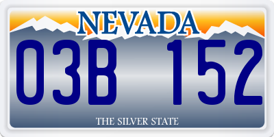 NV license plate 03B152