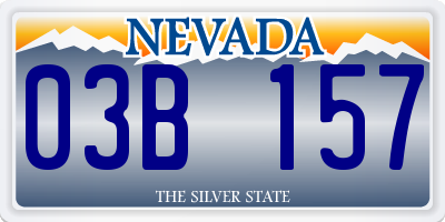 NV license plate 03B157